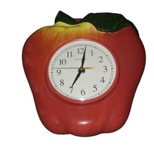 Acu-Rite Apple Kitchen 10&quot; Wall Clock Battery Powered Ceramic Works On 1 AA Bat - £19.98 GBP