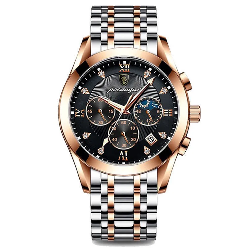 2021 Men&#39;s Watches Waterproof Luminous Leather Quartz Wristwatch  Luxury Watch C - £49.77 GBP