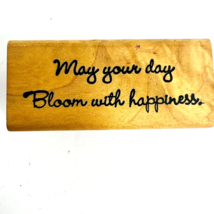 Vintage Morning Star May Your Day Bloom With Happiness Rubber Stamp - £7.98 GBP