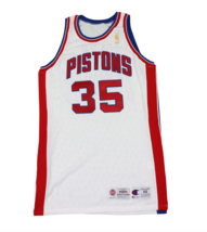 Vtg Champion NBA Detroit Pistons Allen #35 Stitched 50th Season Gold Log... - $890.95