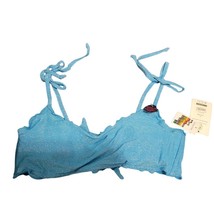 NWT No Boundaries large 11-13 Blue sparkle bikini top - £7.06 GBP
