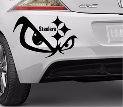  Pittsburgh Steelers 15&quot; Vinyl Car Truck Decal Window Skull Sticker  - £13.38 GBP