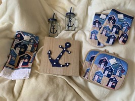 New Nautical Anchor Light Decor Drinking Jars and Pot Holders - £9.30 GBP