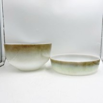 Vintage Federal Glass Mesa Metallic Ombre Bowl Set 2 1/2 Qt Bowl And 8” ... - £51.95 GBP