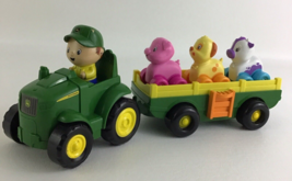 John Deere Animal Sounds Wagon Ride Tractor Barnyard Animals Farm Vehicle Toy - £38.75 GBP