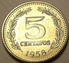 Gem Unc Argentina 1958 5 Centavos~Liberty Cap Head - £3.51 GBP