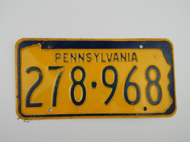 Pair (2) Vintage 1970&#39;s Pensylvania License plates State Shaped non-matched - £13.89 GBP
