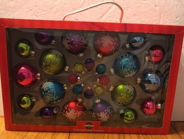 Handcrafted Glass Ornaments Gift 26 Set In Box-BRAND NEW-Ships N 24h - $32.72