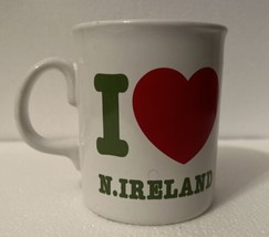 Vintage I Love Northern Ireland White Collectible Novelty Coffee Mug - $39.59