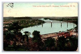 Ohio River Bridge View From Fort Boreman Parkersburg WV DB Postcard U19 - $3.91