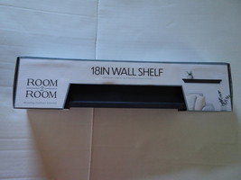 Shelf Wall Black Wood 18-inch W x 1.75-inch H x 4-inch D - New in Box - $190.36 MXN