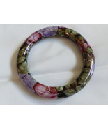 Fashion Flower print round porcelain bangle bracelet - £17.48 GBP