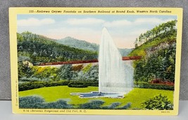 Vintage CURTEICH Colortone Linen Postcard Andrews Geyser Fountain North ... - £7.94 GBP