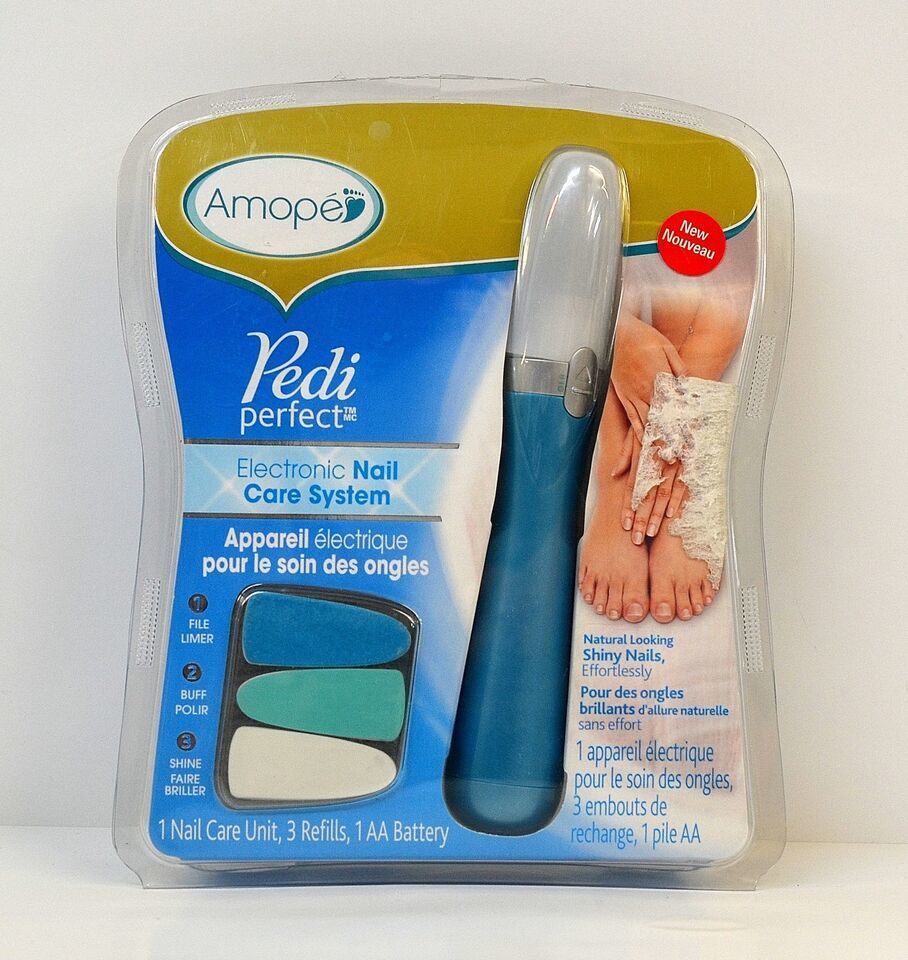 -Nail Care System Electronic Pedi Perfect Amope Battery Power File Buff ... - $2.90
