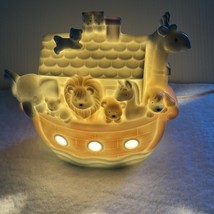 Precious Moments 1992 Noahs Ark Enesco Ceramic Night Light Lamp Nursery Vintage - £24.27 GBP