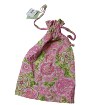 Vera Bradley PETAL PINK Floral Bag Travel/Gift Bag Drawstring Bag - £7.91 GBP
