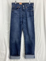 Levis 501 Button Fly Sz 28x32 Blue Denim Jeans Euro Vintage Whisker Fade... - £56.02 GBP