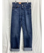 Levis 501 Button Fly Sz 28x32 Blue Denim Jeans Euro Vintage Whisker Fade... - £56.11 GBP