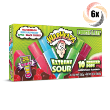 6x Packs Warheads Extreme Sour Assorted Freezer Pops | 10 Pops Per Pack  | 1oz - £19.97 GBP