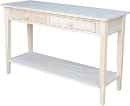 Ic International Concepts Spencer Console-Server End Table, 48 In W, Unf... - £195.23 GBP