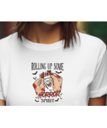 &quot;Rolling Up Some Horror Spirit&quot; T-Shirt | Spooky Halloween Inspired Design - $362.71 MXN+
