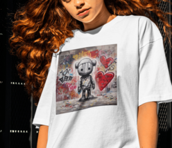 Urban Graffiti Teddy T-Shirt - Edgy Streetwear with Heart - $18.80+