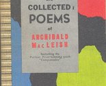 Collected Poems MacLeish, Archibald - $4.38