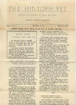 The Midtown Vet March 1947 Issue American Veterans Committee Manhattan Chapter - £13.93 GBP