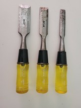 Vintage Set of Sears Wood Chisels 1/2&quot;, 3/4&quot; and 1&quot; - £16.39 GBP