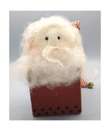 Wood Block Shelf Sitter SANTA Doll, Unique Artisan Hand Crafted Holiday ... - £39.58 GBP