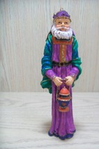 Figurine Glitter Holiday Wise Man 8&quot; Tall - £6.26 GBP