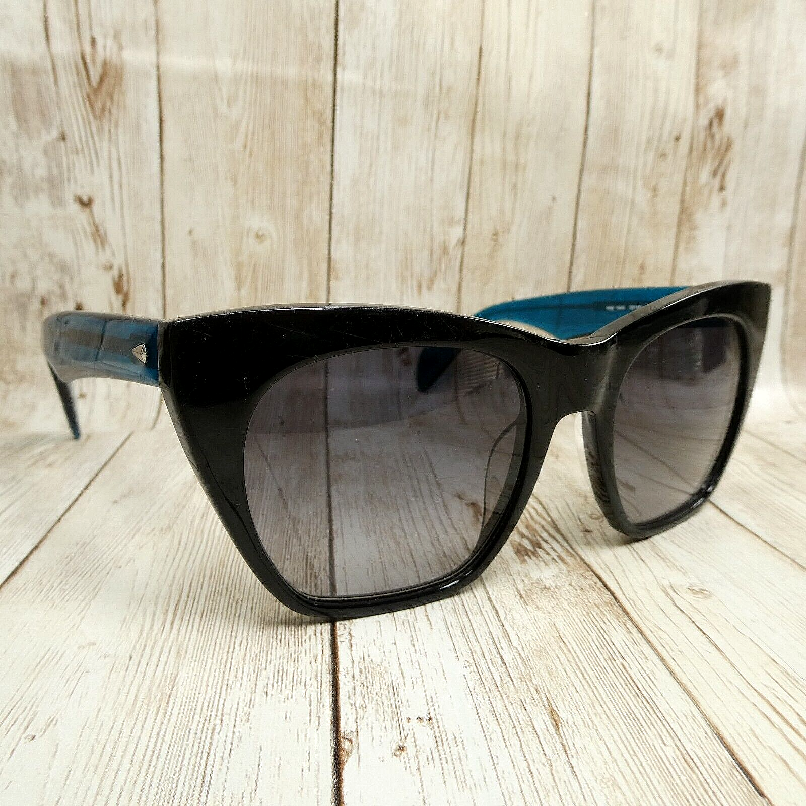 Rag &amp; Bone Gloss Black Blue Gradient Sunglasses - RNB1009/S D51 9O 52-20... - $25.71