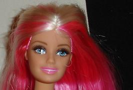 Nude Barbie doll pink hair with white streaks blue eyes straight legs 2014 - £14.09 GBP