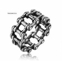 Chain Ring Chainring Stainless Band Fixed Solid Links New Retro Vintage ... - $16.00