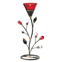 Ruby Red Blossom Tealight Candle Holder - £10.59 GBP
