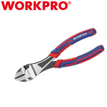 WORKPRO 7&quot; Diagonal Pliers CRV Steel Bi-material Handle Comfort Grip for Cutting - £29.56 GBP