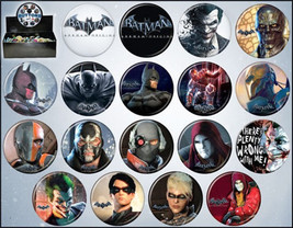 DC Comics Batman Arkham Origins Metal Comic Art Button Assortment of 144 BOXED - £108.12 GBP