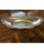 Vintage CROSBY Shell Floral Scroll Elegant &amp; Ornate Silver Plated Bread ... - £10.11 GBP
