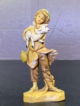 Vtg 1986 Fontanini Shepherd boy Carrying lamb Italy Nativity 4.5&quot; #107 S... - £27.17 GBP