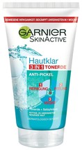 Garnier Skin Clear 3-in-1 Cleansing Scrub/ Mask w/salicylic acid 150ml FREE SHIP - $15.59