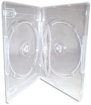 Quad-Disc =Clear= 14Mm 4-Disc Dvd Boxes With One Swinging Tray 10-Pak - £33.69 GBP