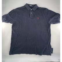 Polo Ralph Lauren Shirt Mens Large Navy Blue Short Sleeve Pullover Preppy - $9.50