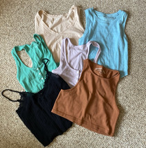 AE Aerie Aeropostale Crop Rib Tank Cami Henley American Womens XL L M - LOT OF 6 - $18.61