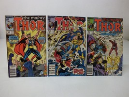 Lot of 3 Marvel Comic THE MIGHTY THOR #408 #413 #419 1989 1990 VG+ - £11.90 GBP