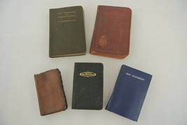 New Testament Lot of 5 Vintage Books 1900&#39;s &amp; 1800&#39;s? Jesus Christ Gospels USA - £32.62 GBP