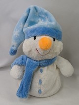 Ty Pluffies Snowman Plush Blue Hat Scarf 8 Inch 2004 Stuffed Animal Toy - £6.40 GBP