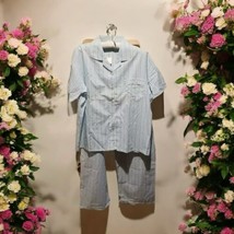 SABRINA By Mervyn&#39;s 2 pc  Pajama Set Top &amp; Pants  Womens XL Stripe Flora... - $37.34 CAD