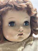 Vintage Horsman Girl Doll Open Mouth With Teeth 23 In Sleepy Eyes - $45.99