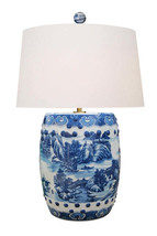 Blue and White Landscape Porcelain Table Lamp 31&quot; - £458.98 GBP