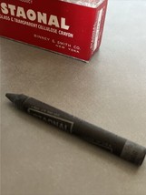 Two Boxes Staonal Black Glass &amp; Transparent Cellulose Crayons Binney &amp; Smith NOS - £4.41 GBP